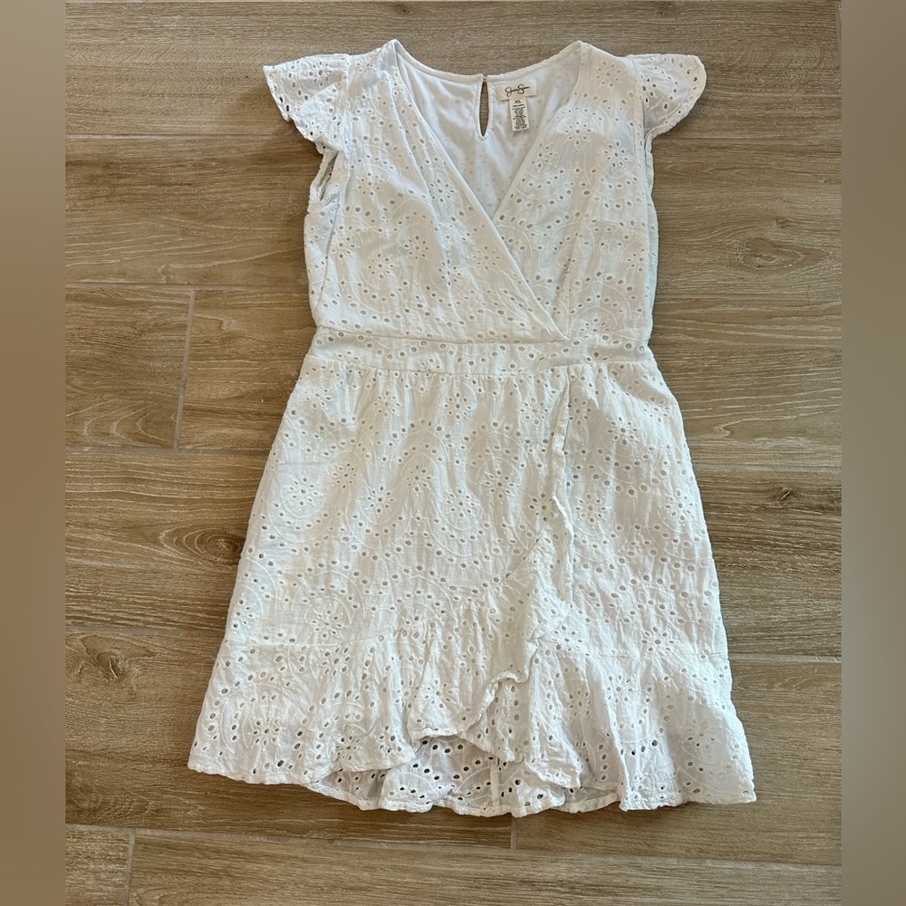 Jessica Simpson White Eyelet Sundress with lining, Juniors size XL